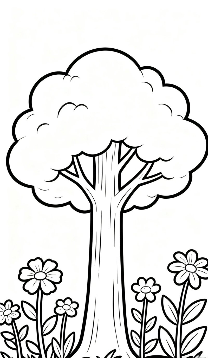 tô màu cái cây 34