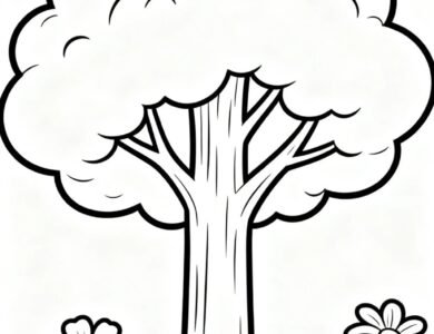 tô màu cái cây 35