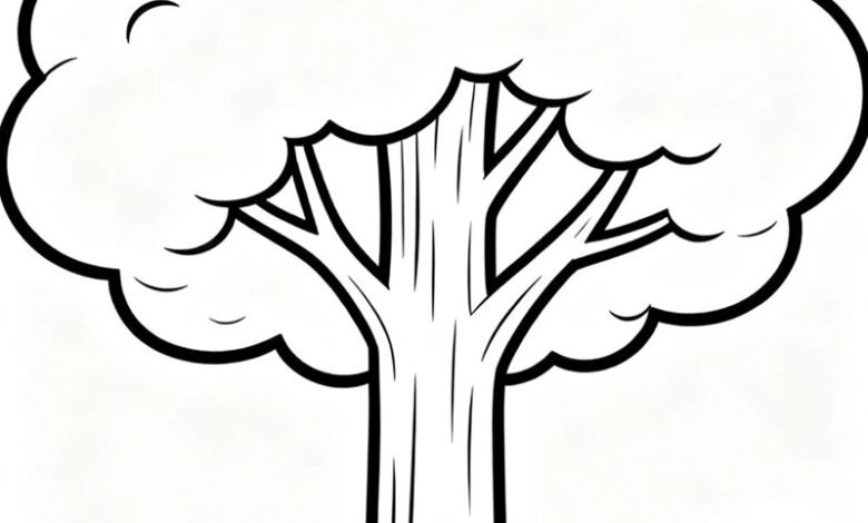 tô màu cái cây 35