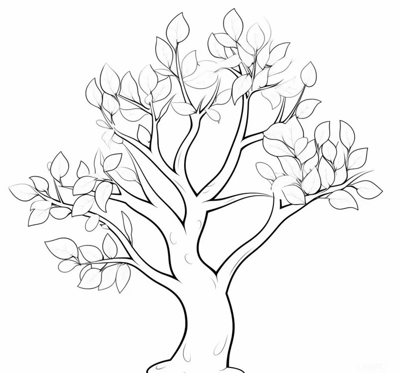 tô màu cái cây 36