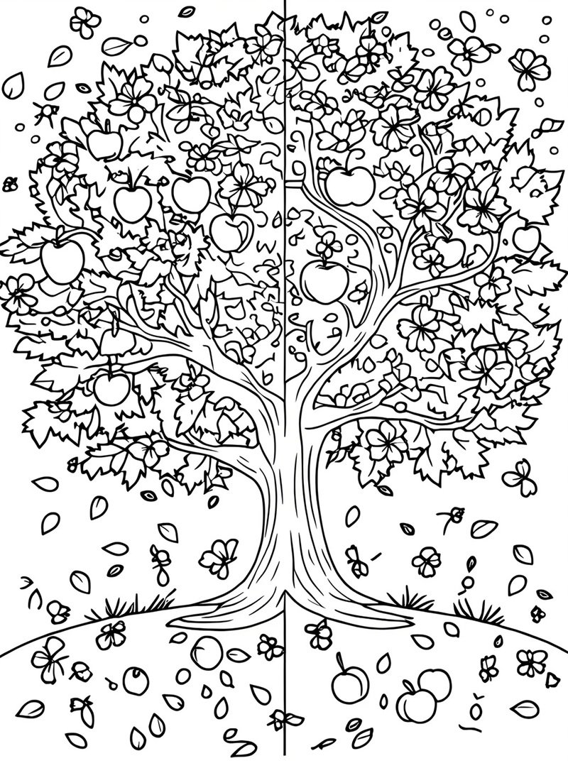 tô màu cái cây 41