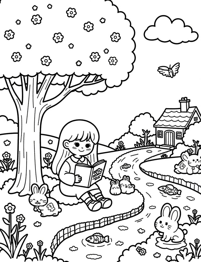 tô màu cái cây 9