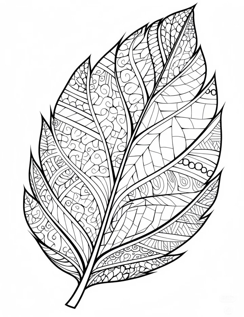 tô màu chiếc lá 1