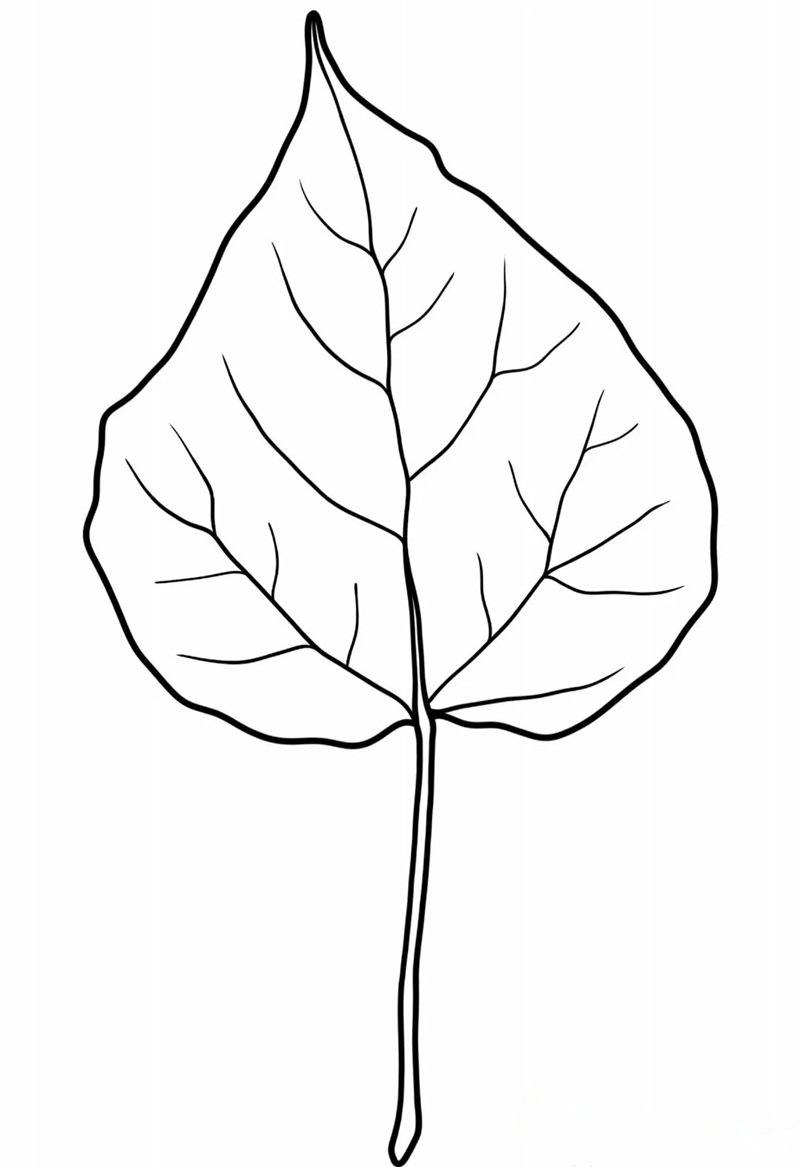 tô màu chiếc lá 34