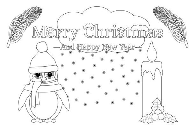 tô màu chim cánh cụt 17