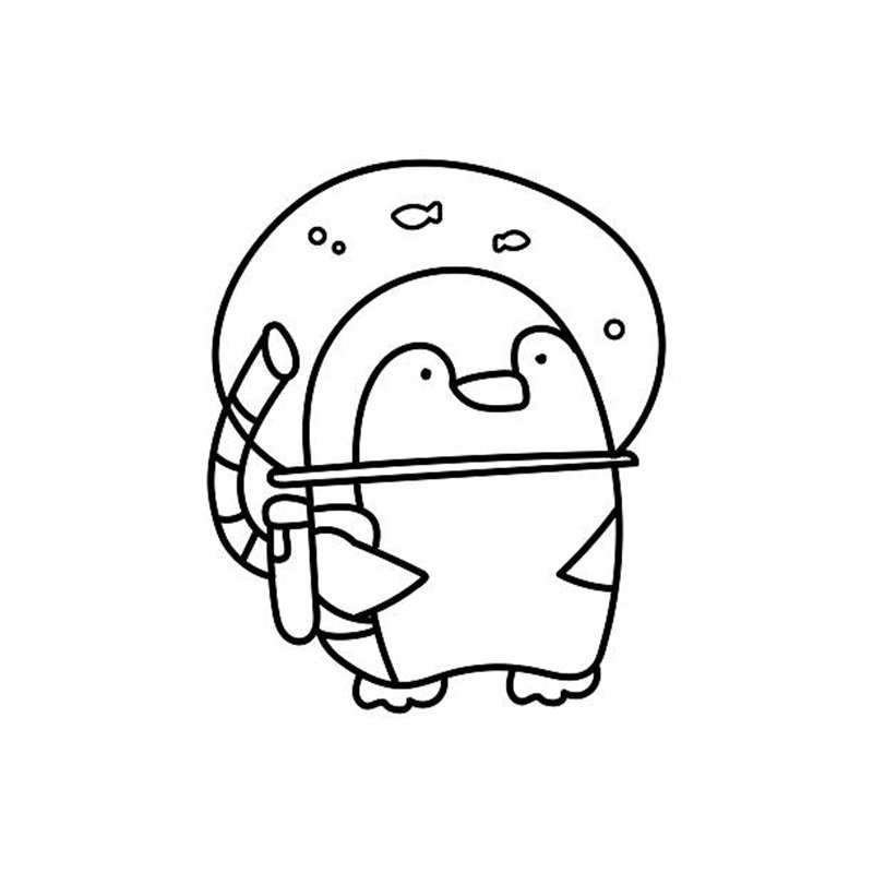 tô màu chim cánh cụt 22