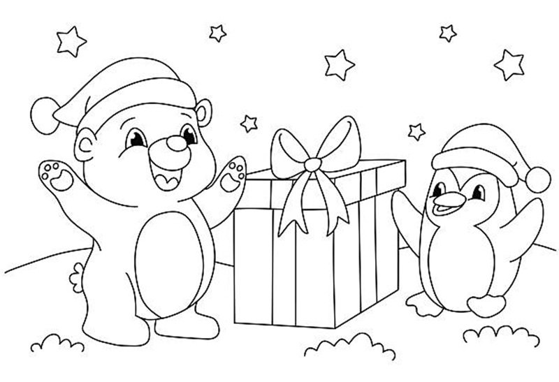 tô màu chim cánh cụt 24