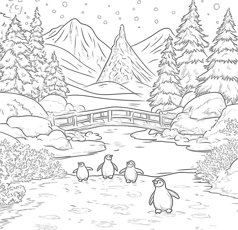 tô màu chim cánh cụt 27