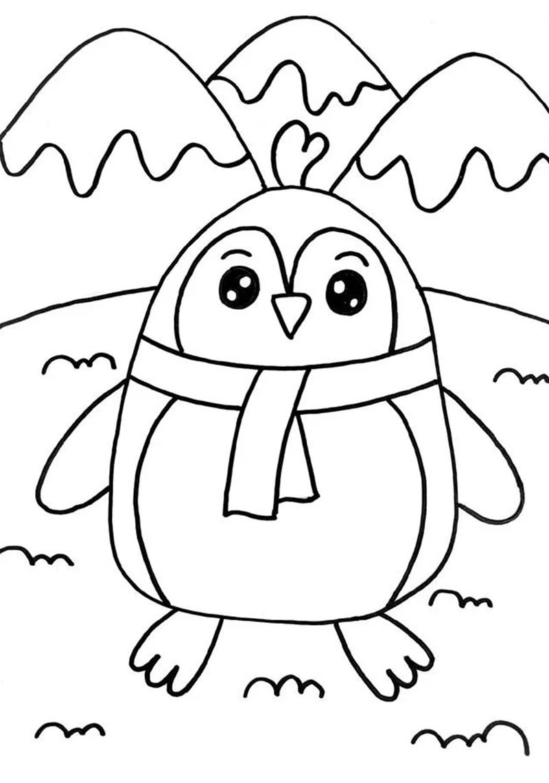 tô màu chim cánh cụt 28