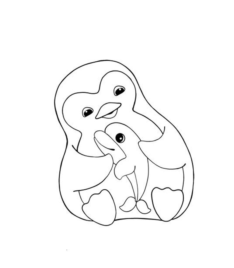 tô màu chim cánh cụt 3