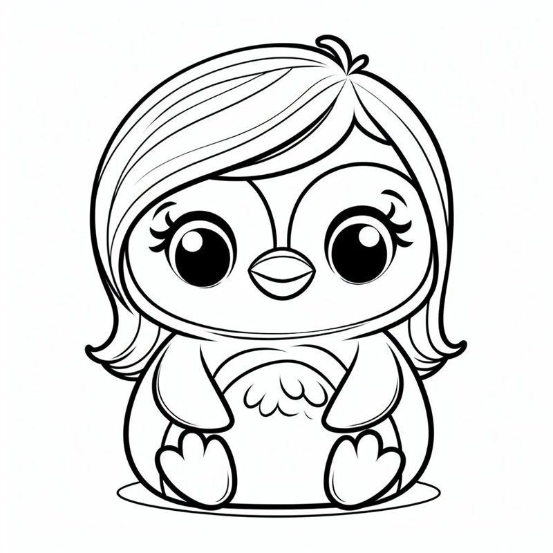 tô màu chim cánh cụt 33