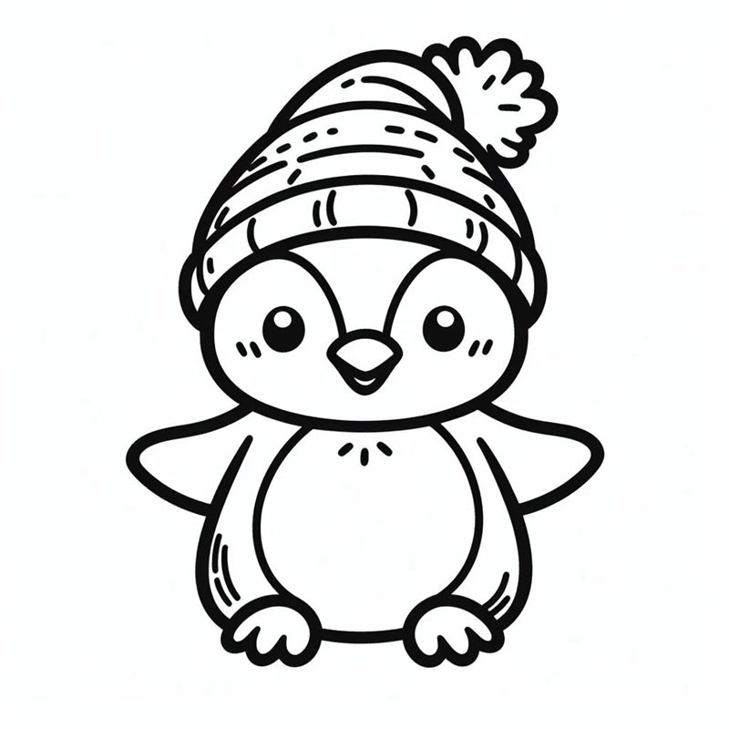 tô màu chim cánh cụt 36