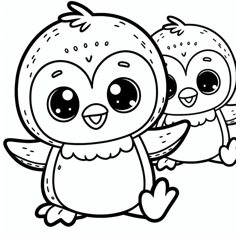 tô màu chim cánh cụt 37