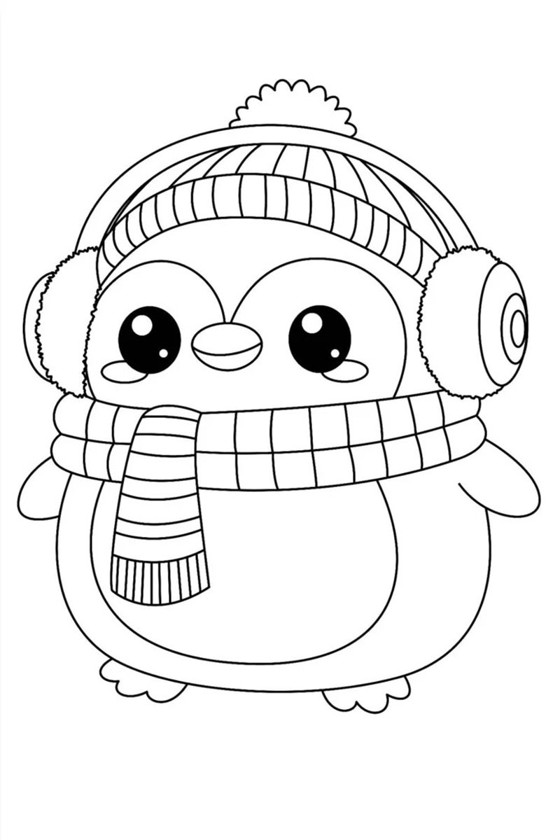 tô màu chim cánh cụt 38