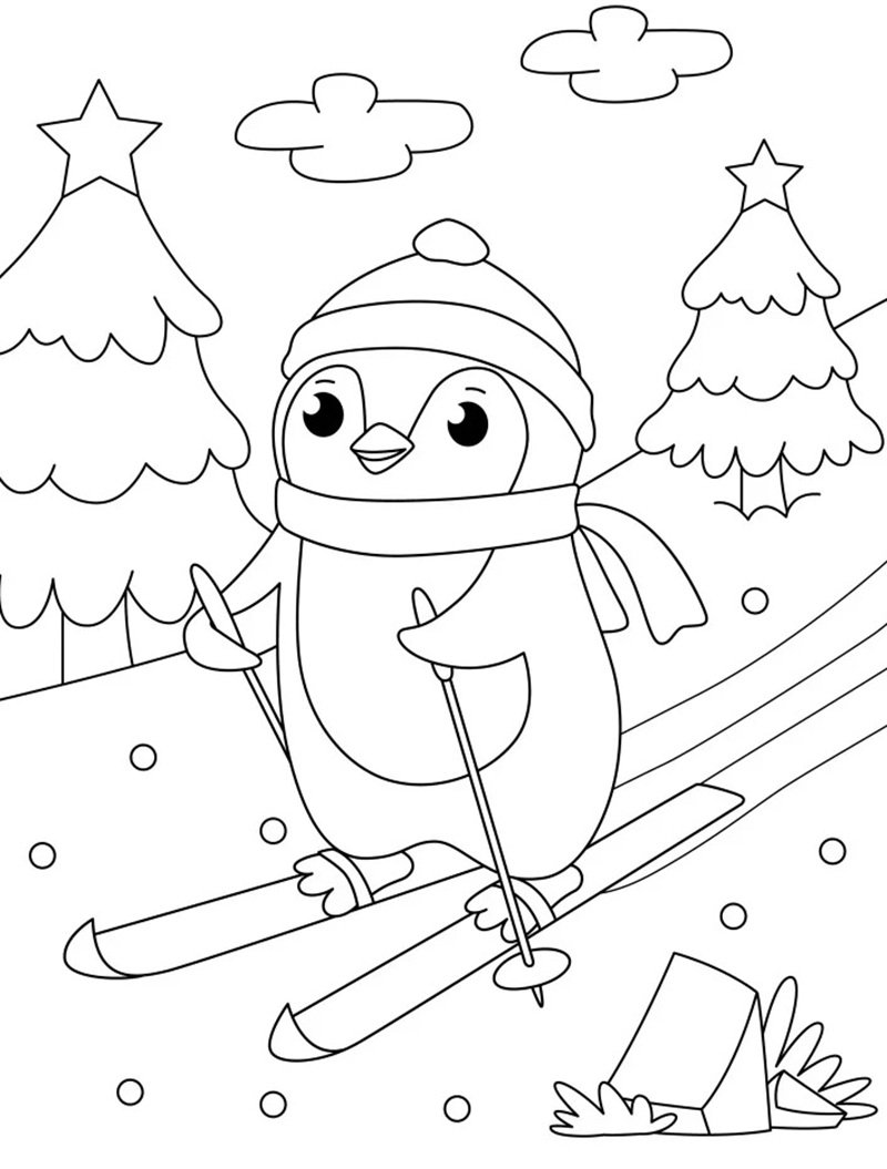 tô màu chim cánh cụt 42