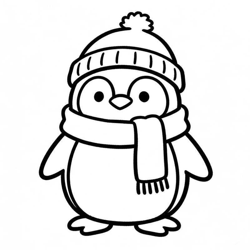 tô màu chim cánh cụt 43