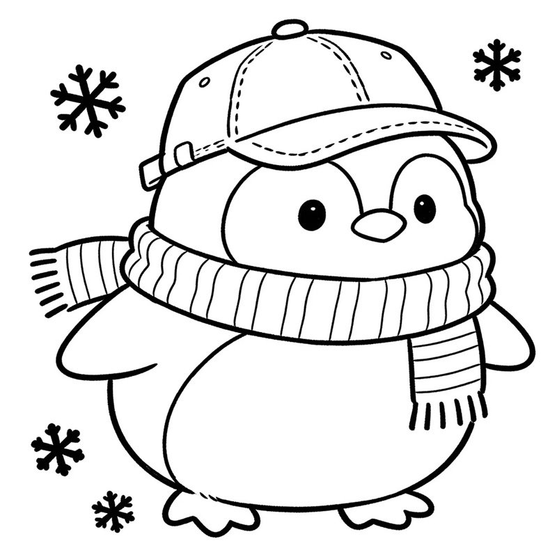 tô màu chim cánh cụt 45