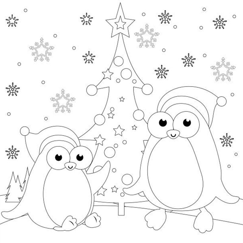 tô màu chim cánh cụt 8