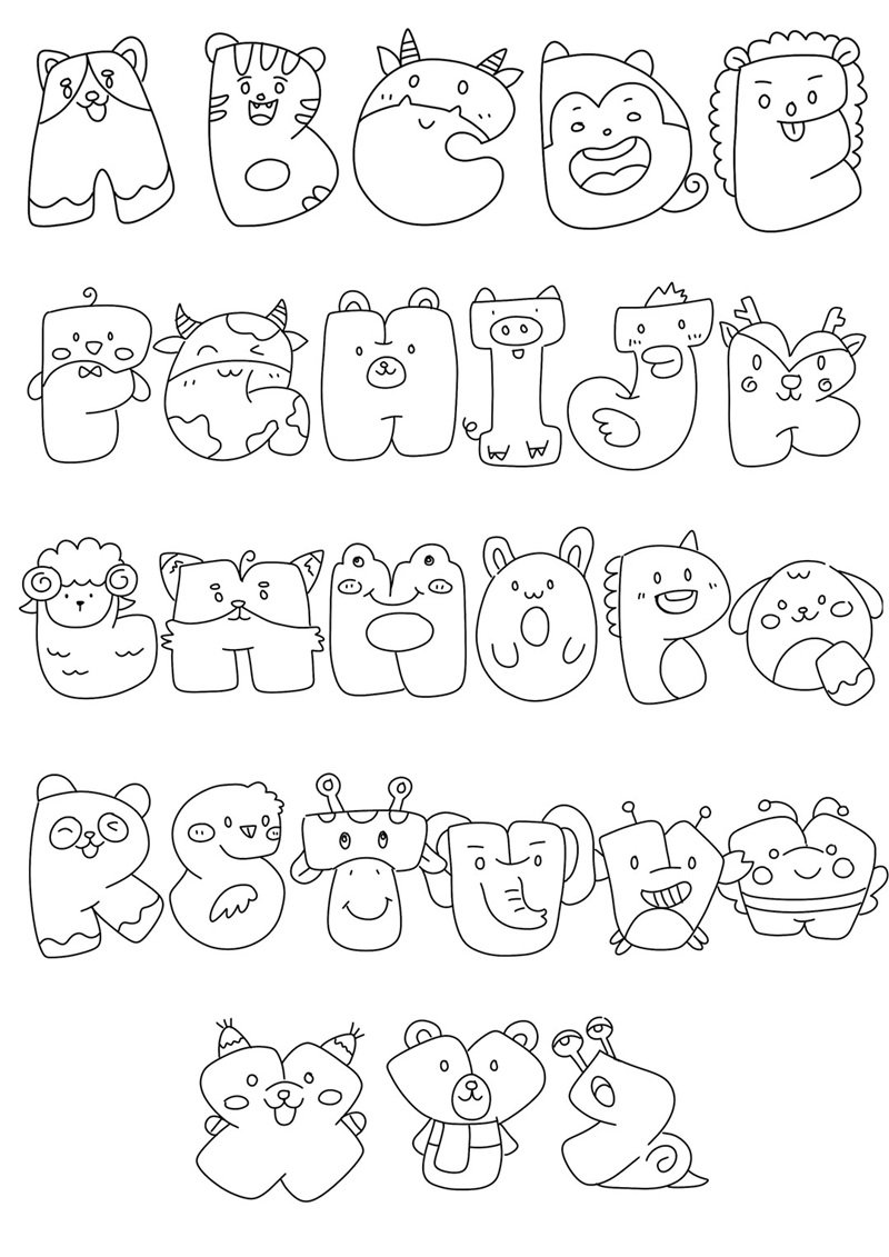 tô màu chữ cái 1