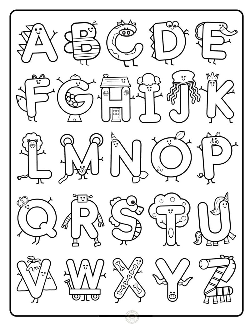 tô màu chữ cái 2