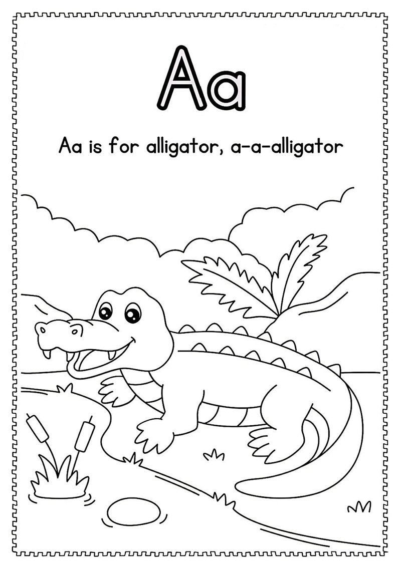 tô màu chữ cái 25