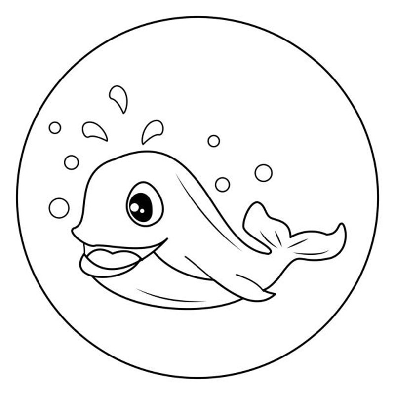 tô màu con cá heo 16