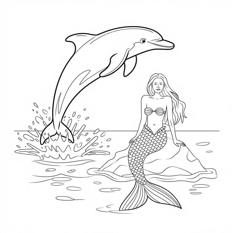 tô màu con cá heo 18