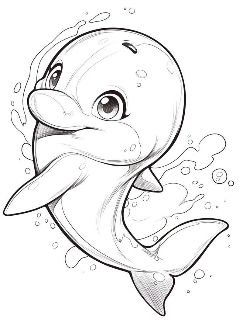 tô màu con cá heo 27