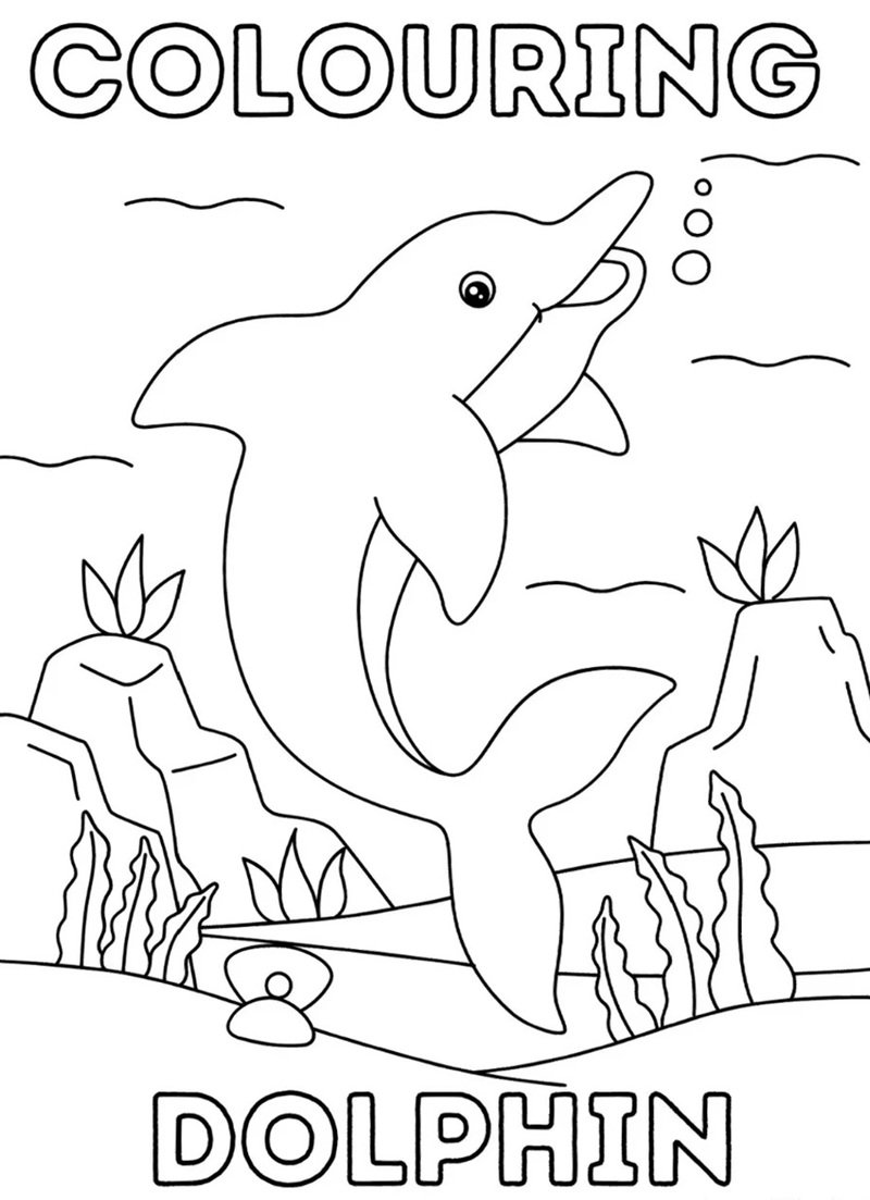 tô màu con cá heo 29