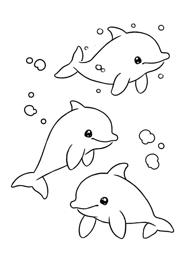 tô màu con cá heo 37
