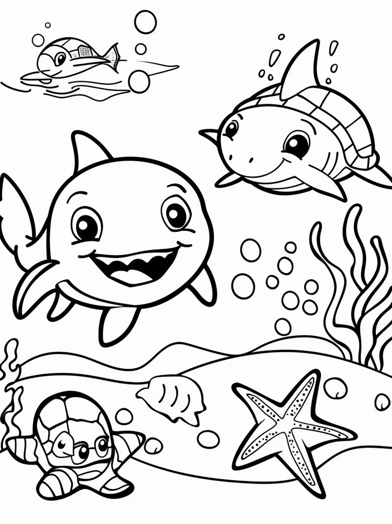 tô màu con cá heo 40