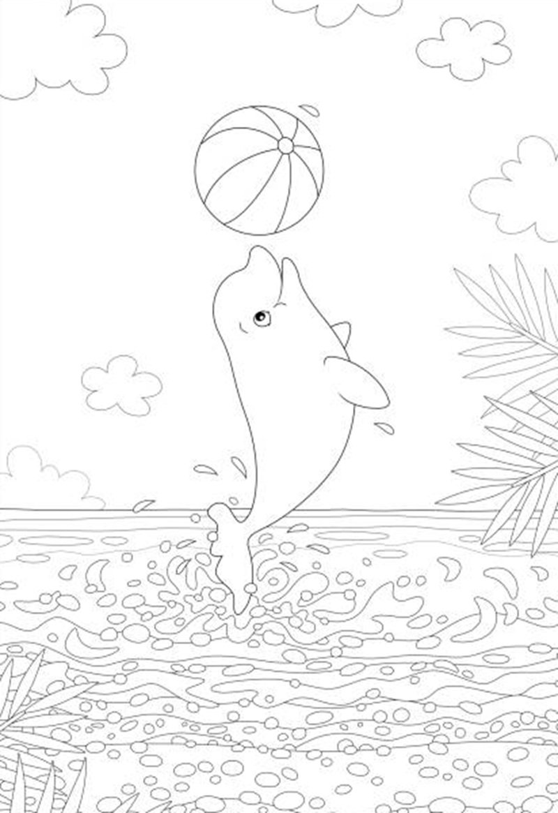 tô màu con cá heo 6