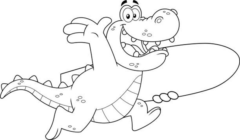 tô màu con cá sấu 10