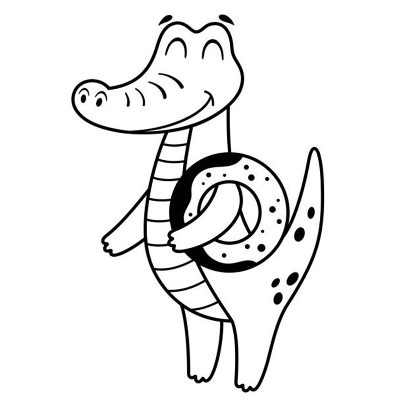 tô màu con cá sấu 15