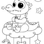 tô màu con cá sấu 24