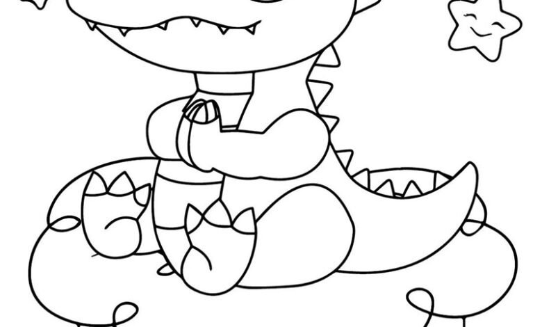 tô màu con cá sấu 24