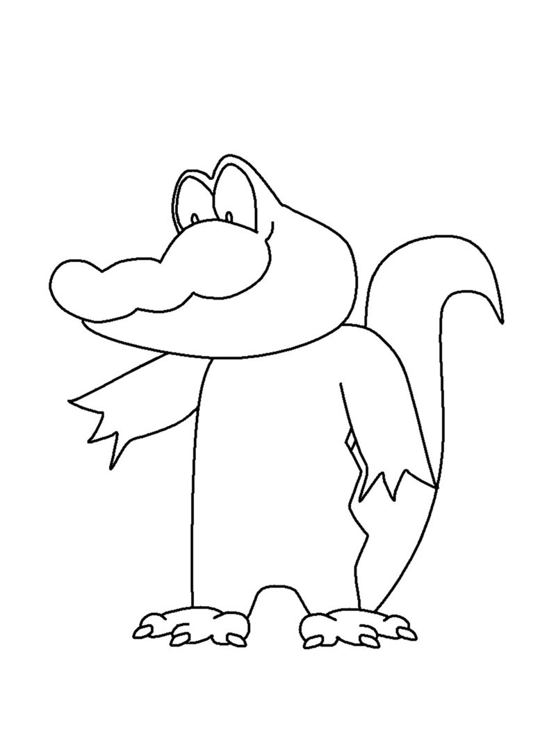 tô màu con cá sấu 3