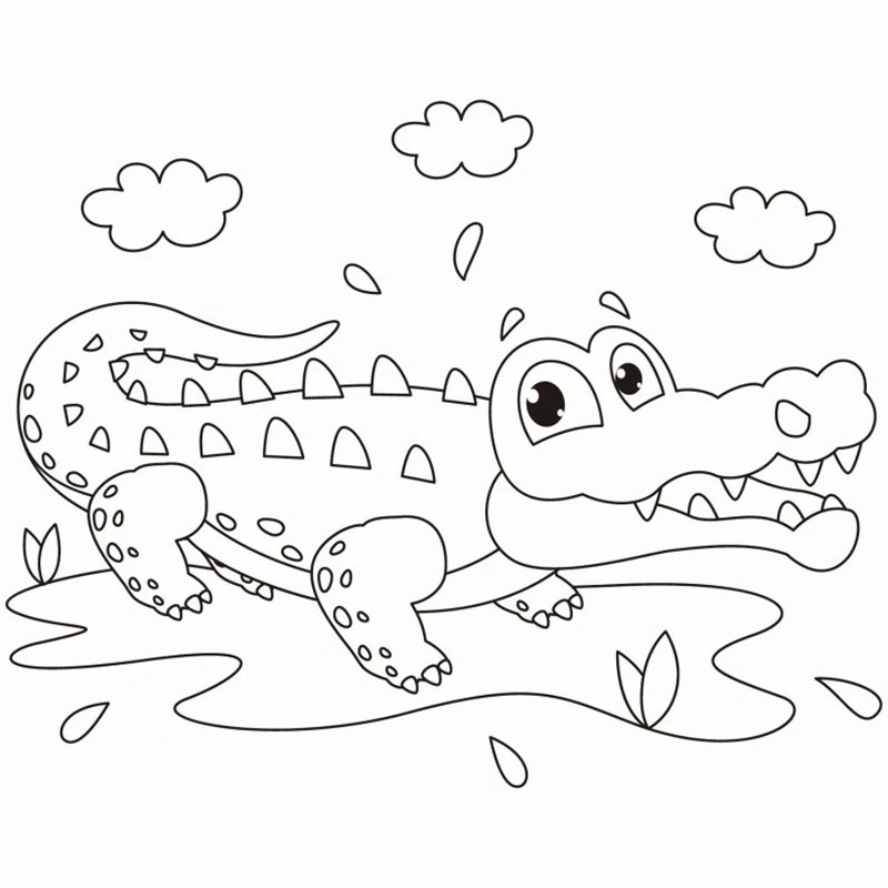 tô màu con cá sấu 31