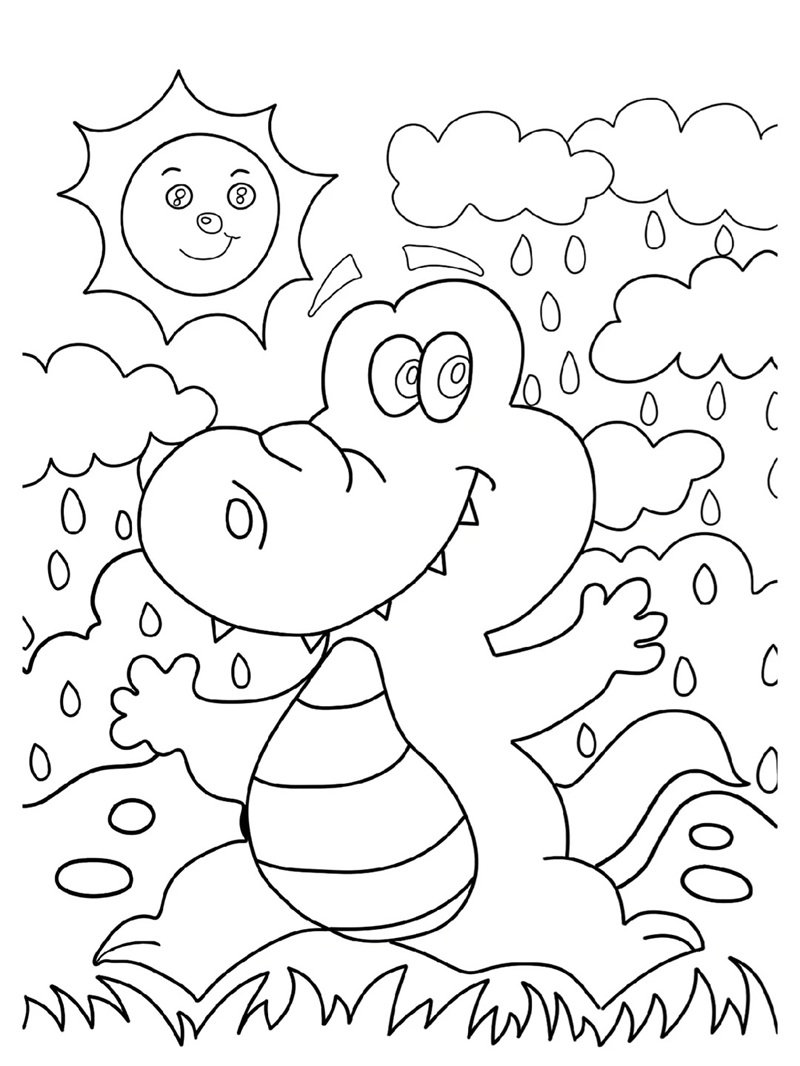 tô màu con cá sấu 34