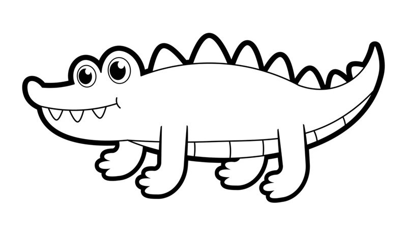 tô màu con cá sấu 36