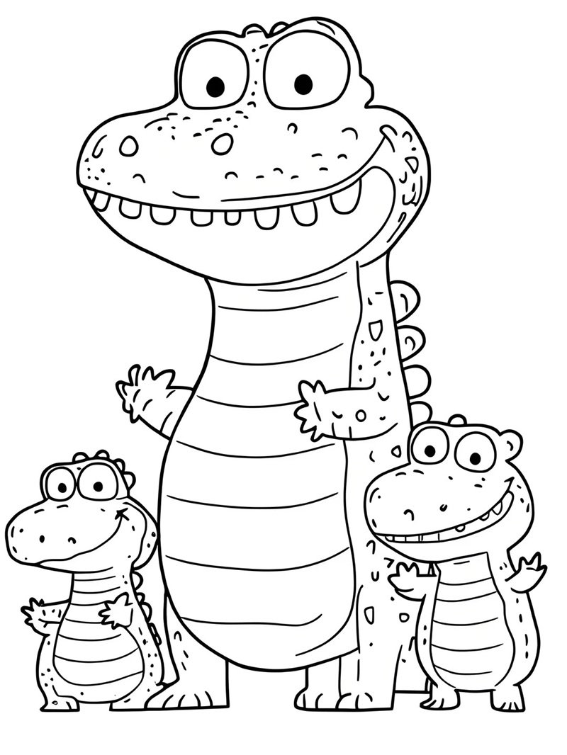 tô màu con cá sấu 39