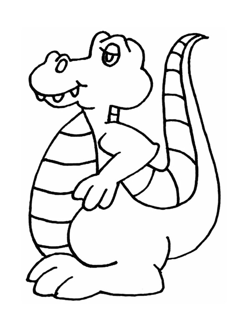 tô màu con cá sấu 4