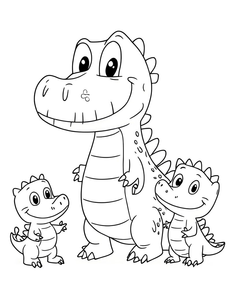 tô màu con cá sấu 40