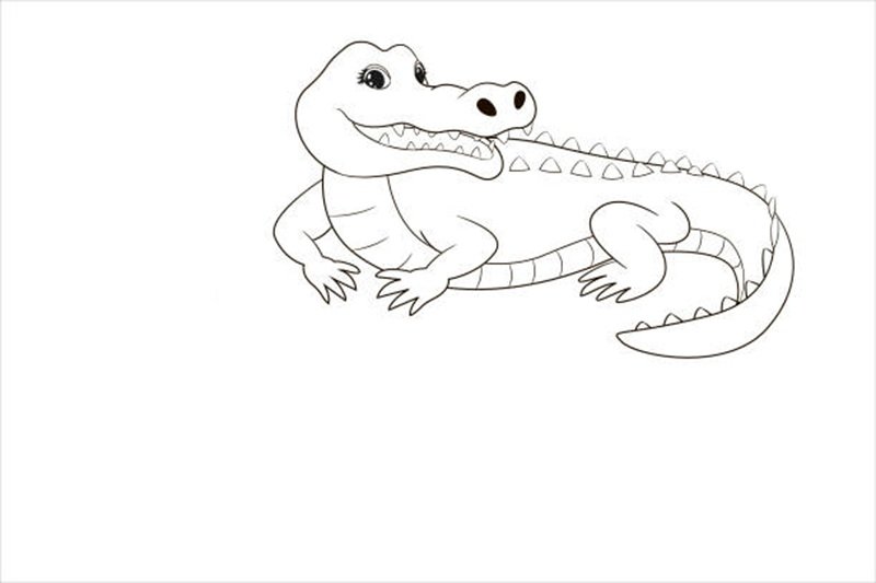tô màu con cá sấu 6
