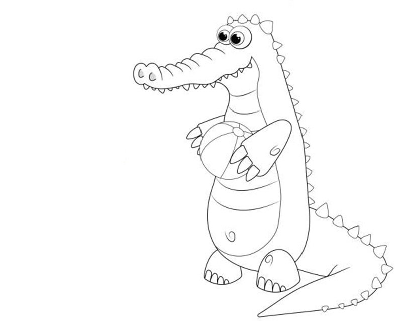 tô màu con cá sấu 9