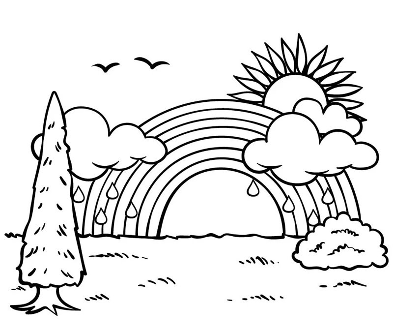 tranh tô màu cầu vồng 26