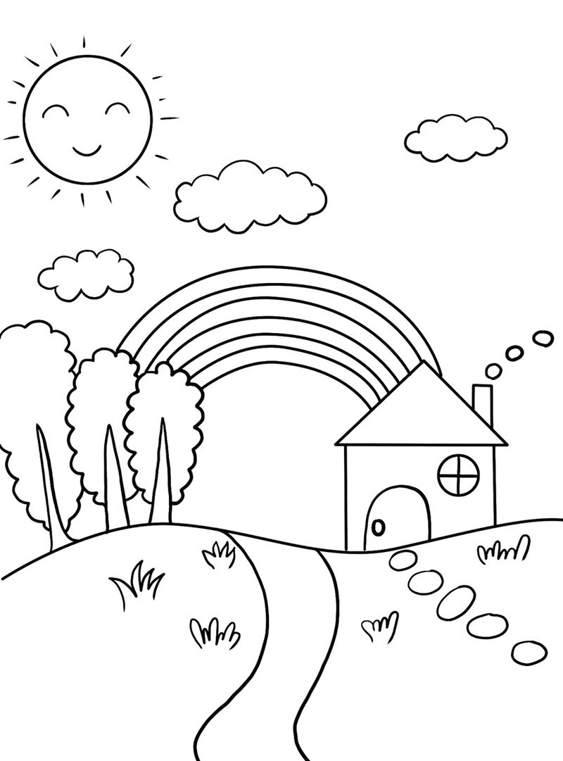 tranh tô màu cầu vồng 29