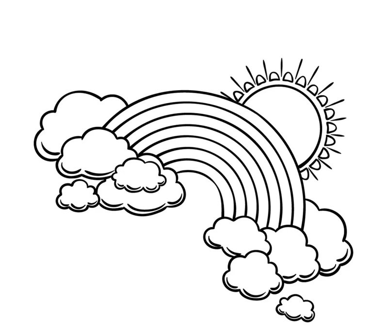 tranh tô màu cầu vồng 33
