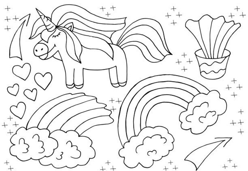 tranh tô màu cầu vồng 4