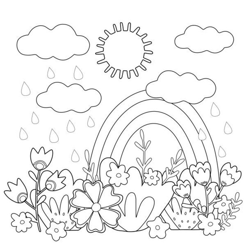 tranh tô màu cầu vồng 7